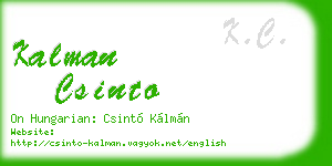 kalman csinto business card